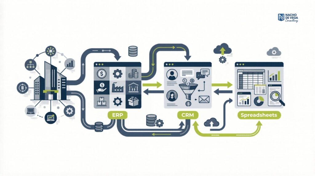 Automatización de procesos pymes: integración de ERP, CRM y hojas de cálculo